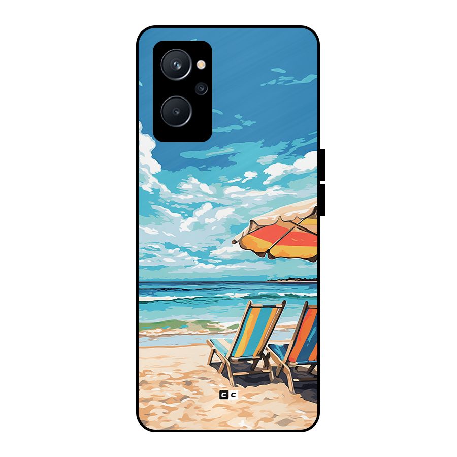 Sunny Beach Metal Back Case for Realme 9i 5G