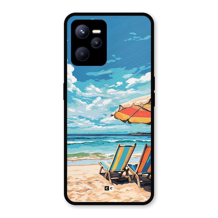 Sunny Beach Metal Back Case for Realme C35