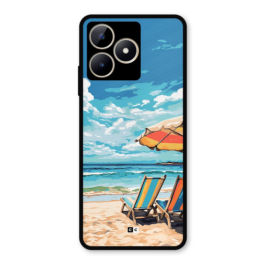 Sunny Beach Metal Back Case for Realme C53