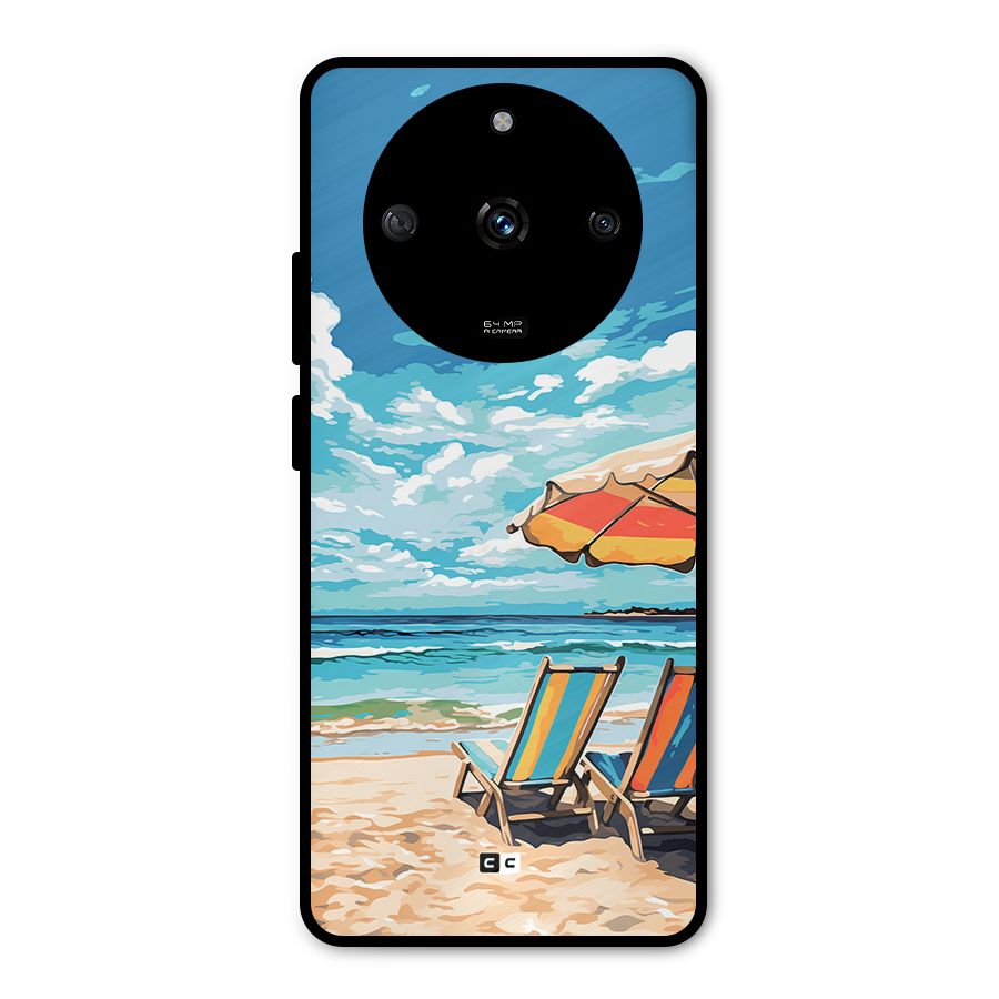 Sunny Beach Metal Back Case for Realme Narzo 60 5G