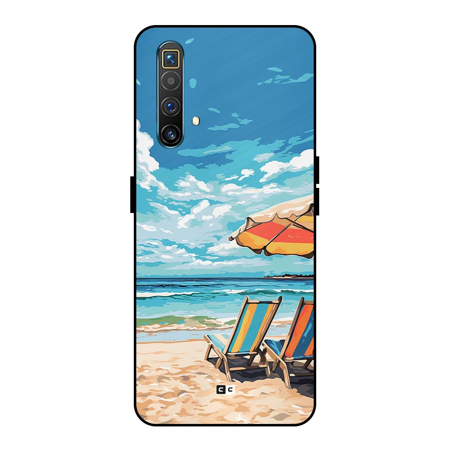 Sunny Beach Metal Back Case for Realme X3