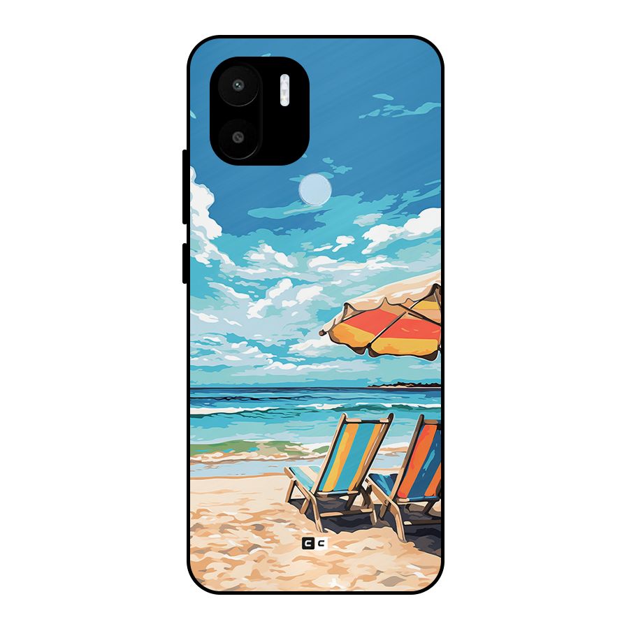 Sunny Beach Metal Back Case for Redmi A2 Plus