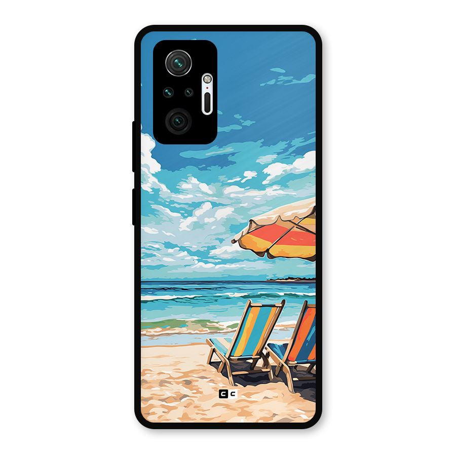 Sunny Beach Metal Back Case for Redmi Note 10 Pro Max