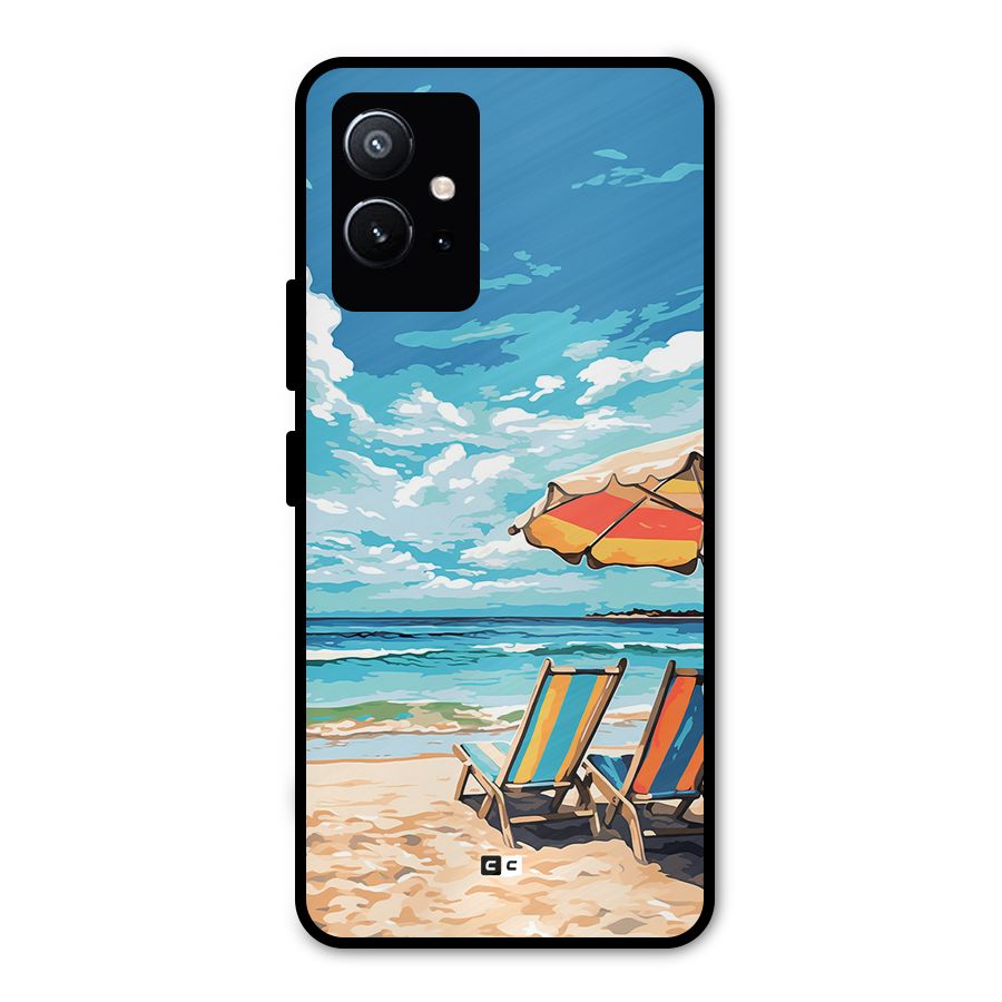 Sunny Beach Metal Back Case for Vivo T1 5G