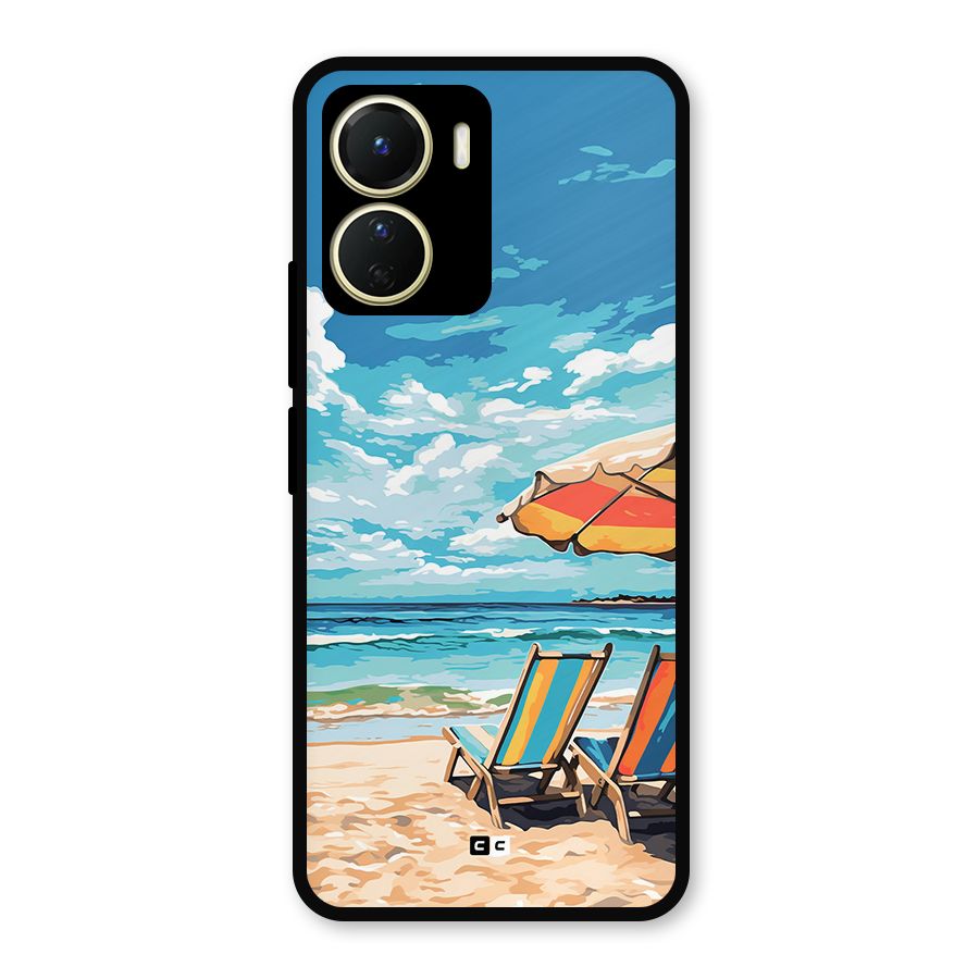 Sunny Beach Metal Back Case for Vivo T2x