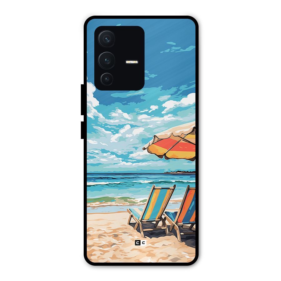 Sunny Beach Metal Back Case for Vivo V23 Pro