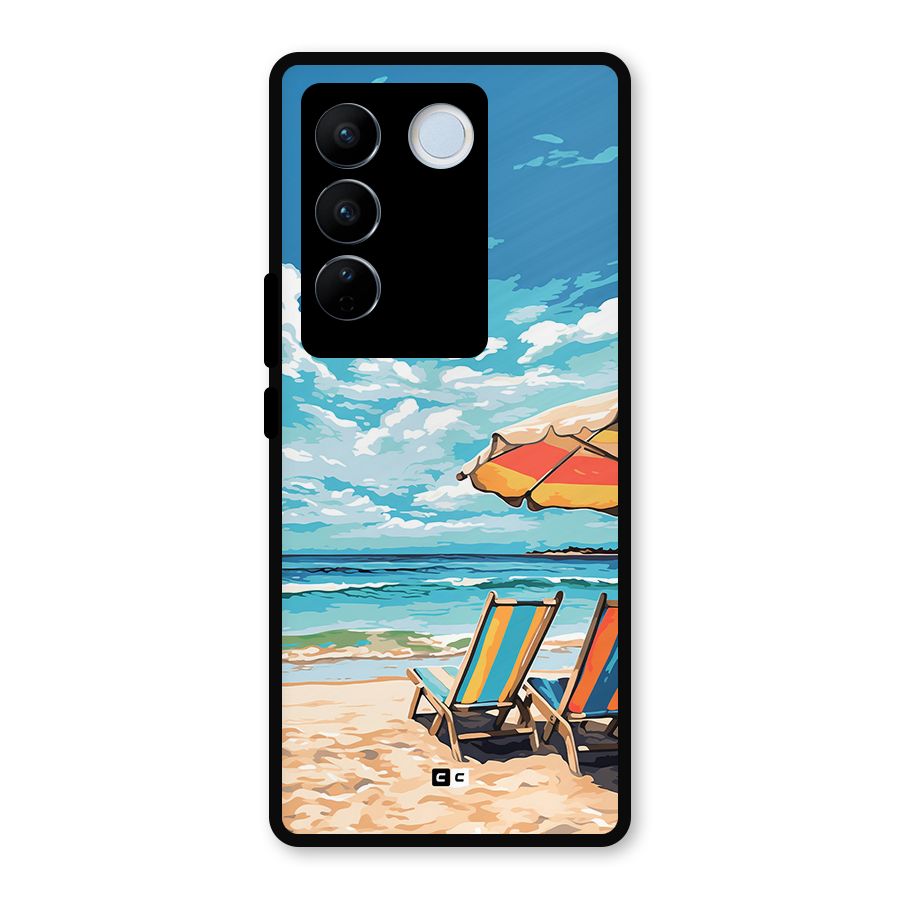 Sunny Beach Metal Back Case for Vivo V27