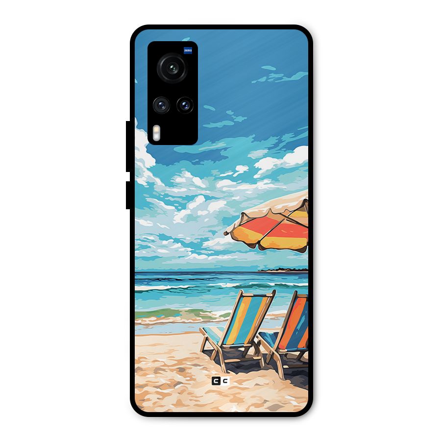 Sunny Beach Metal Back Case for Vivo X60