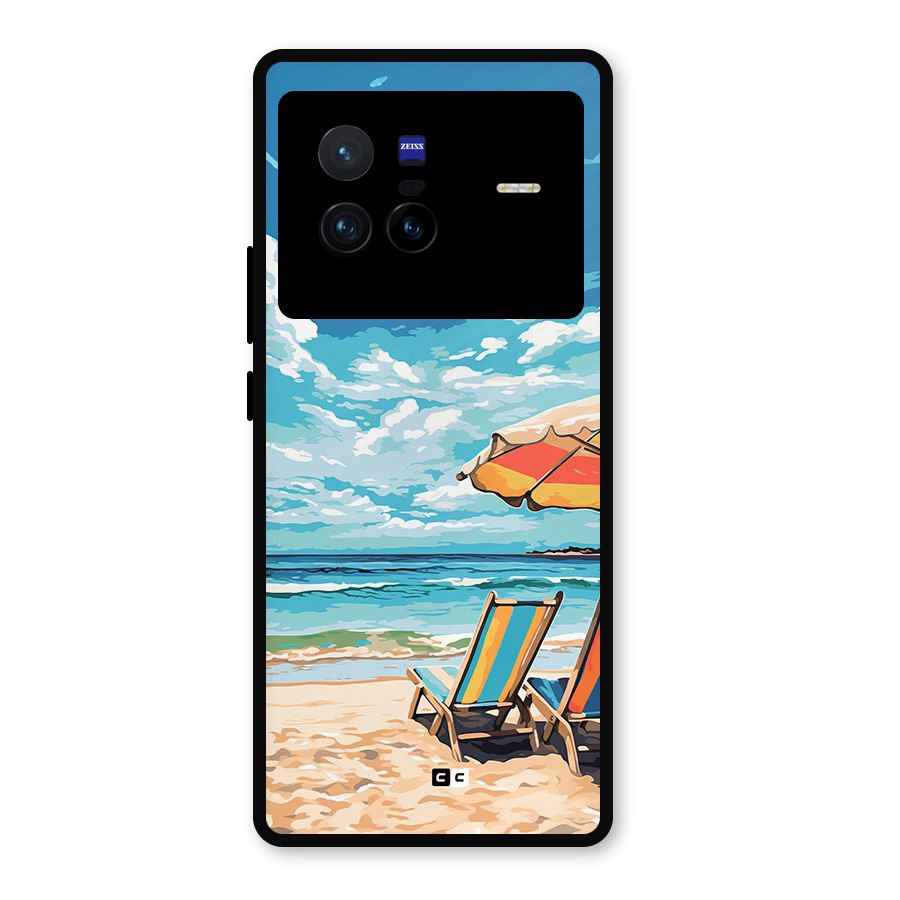 Sunny Beach Metal Back Case for Vivo X80