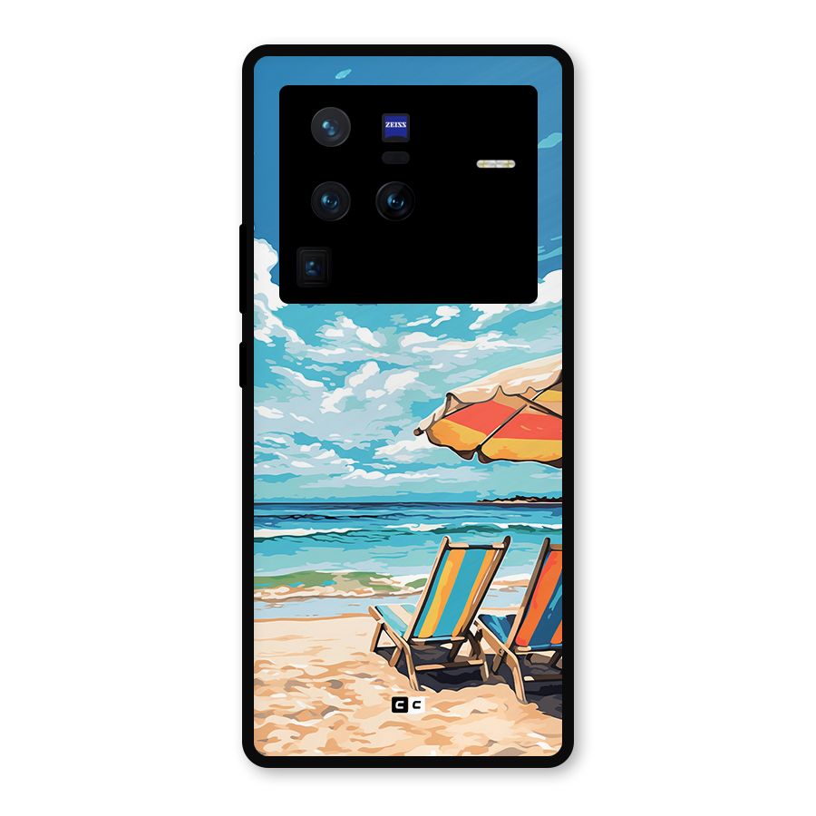 Sunny Beach Metal Back Case for Vivo X80 Pro