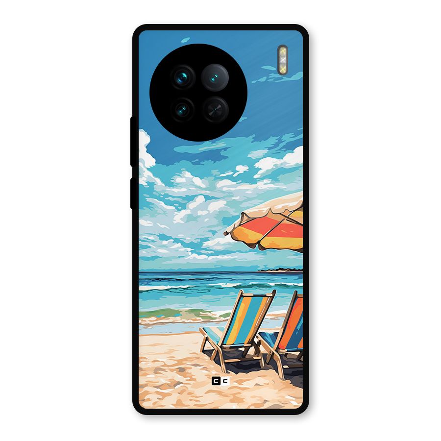 Sunny Beach Metal Back Case for Vivo X90