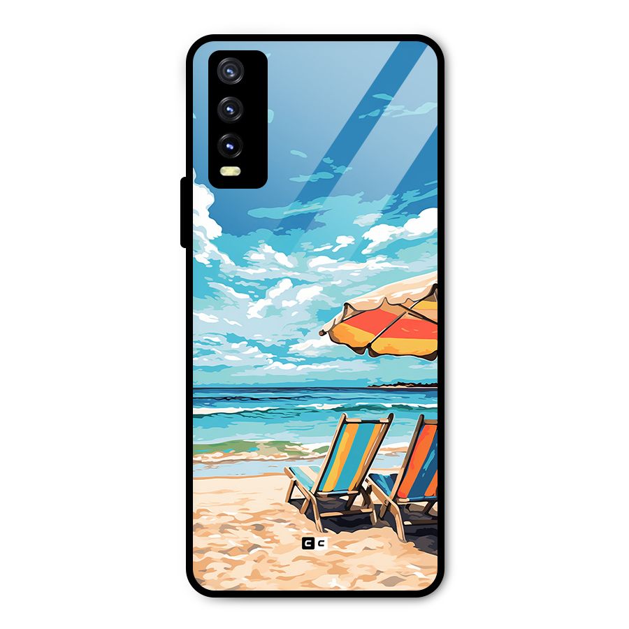 Sunny Beach Metal Back Case for Vivo Y20