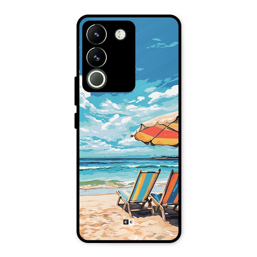 Sunny Beach Metal Back Case for Vivo Y200