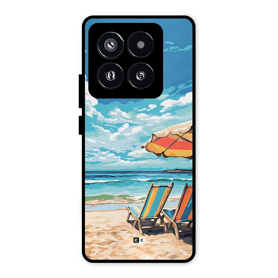 Sunny Beach Metal Back Case for Xiaomi 14 Pro