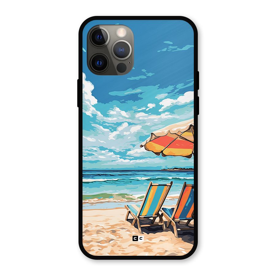 Sunny Beach Metal Back Case for iPhone 12 Pro
