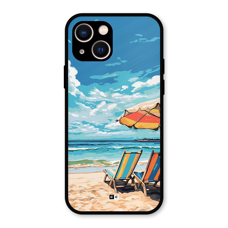 Sunny Beach Metal Back Case for iPhone 13
