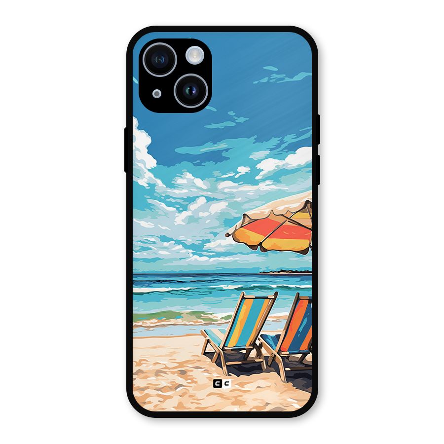 Sunny Beach Metal Back Case for iPhone 14