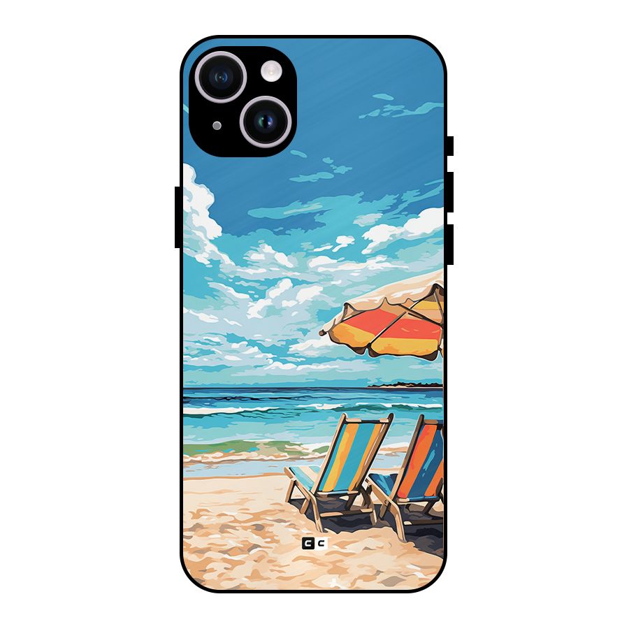 Sunny Beach Metal Back Case for iPhone 14 Plus