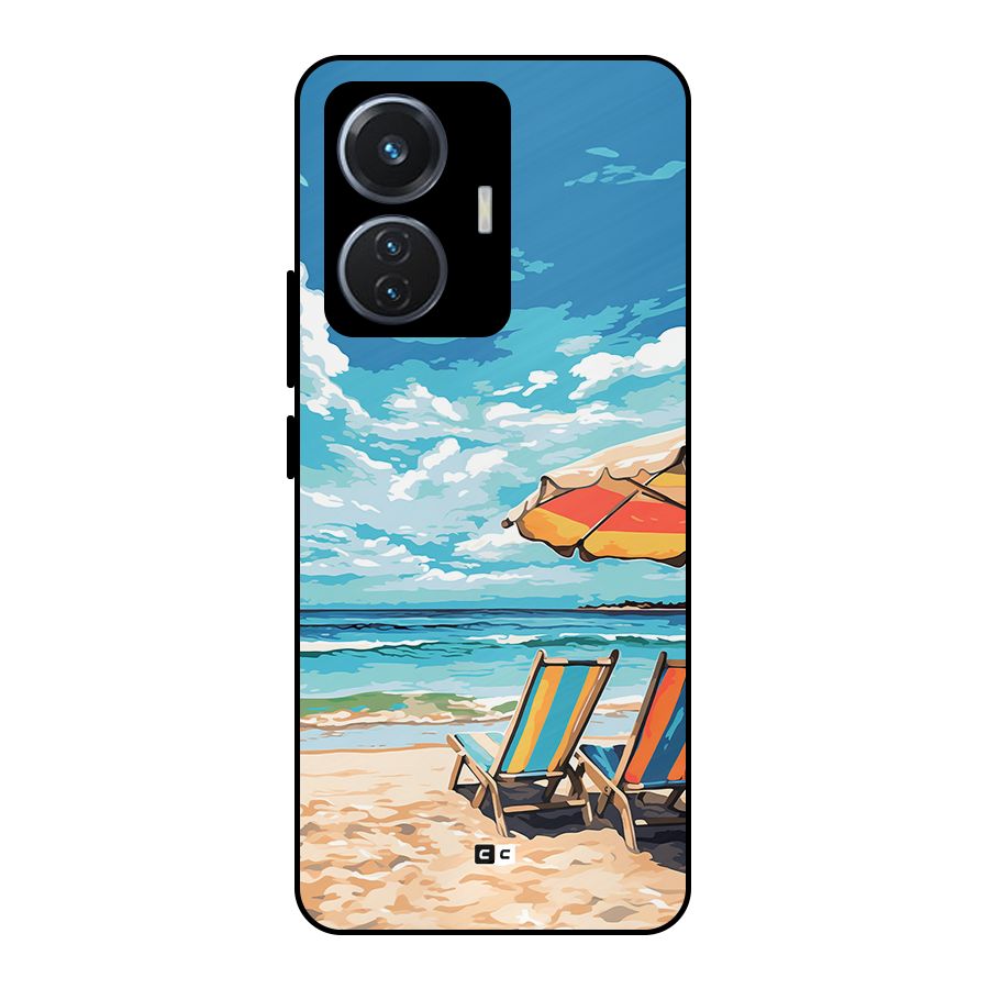 Sunny Beach Metal Back Case for iQOO Z6 44W