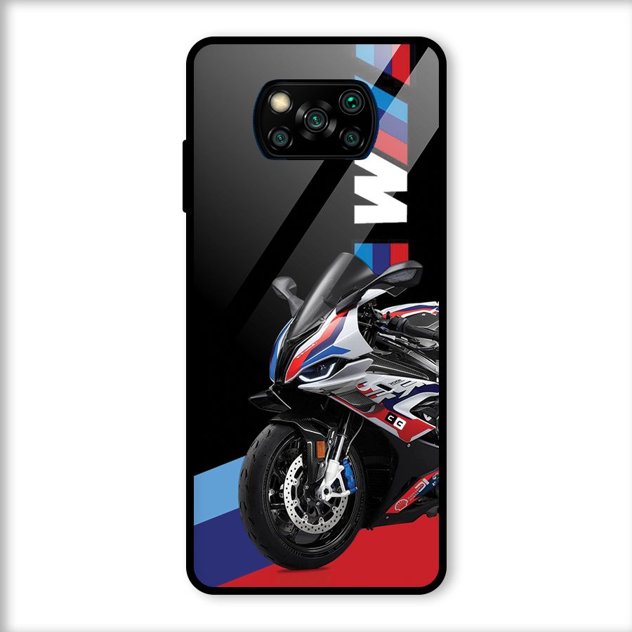 SuperBike Stance Glass Back Case for Poco X3