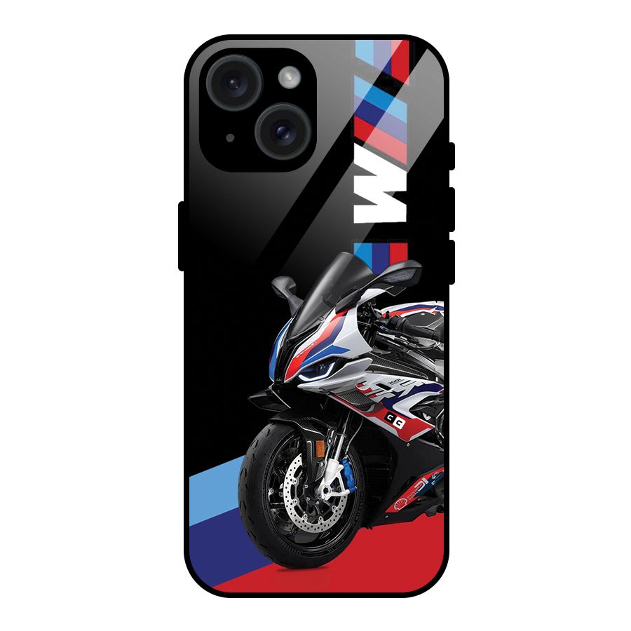 SuperBike Stance Glass Back Case for iPhone 15