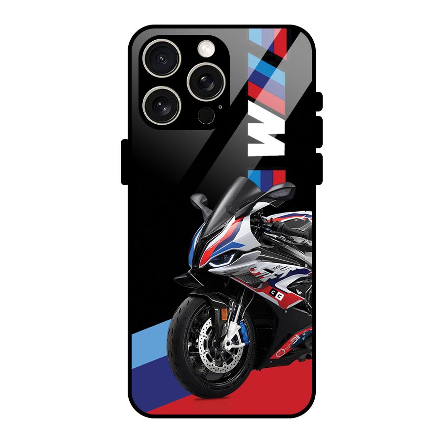 SuperBike Stance Glass Back Case for iPhone 15 Pro Max