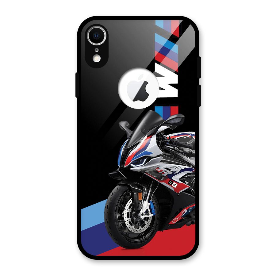 SuperBike Stance Glass Back Case for iPhone XR Logo Cut