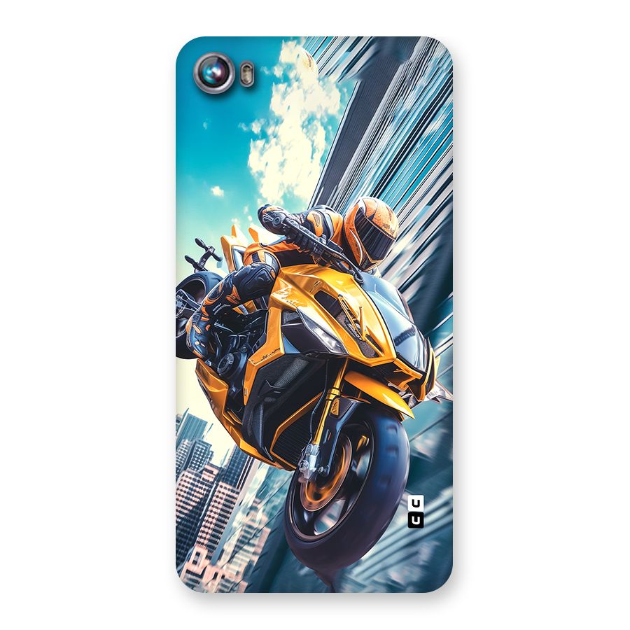 Super Bike Falling Back Case for Canvas Fire 4 (A107)