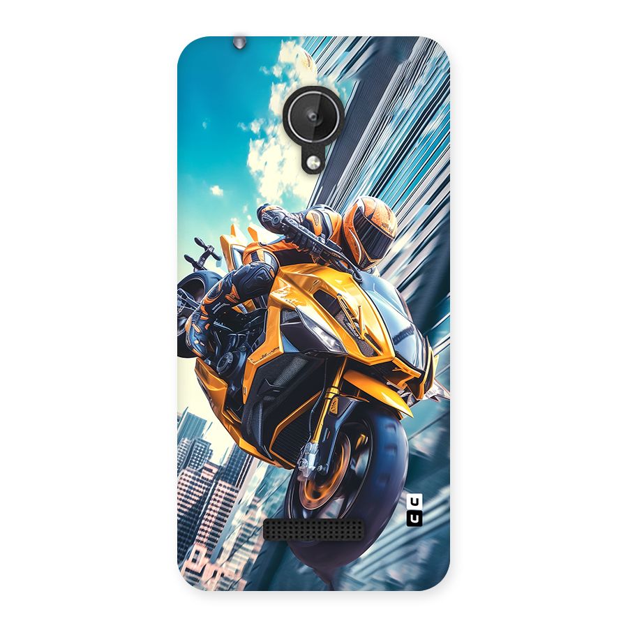 Super Bike Falling Back Case for Canvas Spark Q380