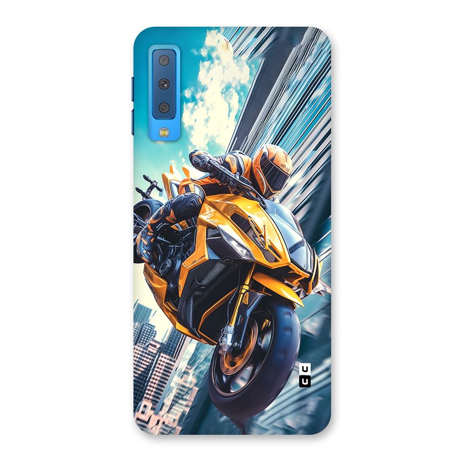 Super Bike Falling Back Case for Galaxy A7 (2018)