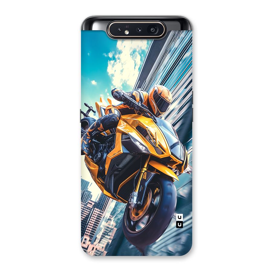 Super Bike Falling Back Case for Galaxy A80