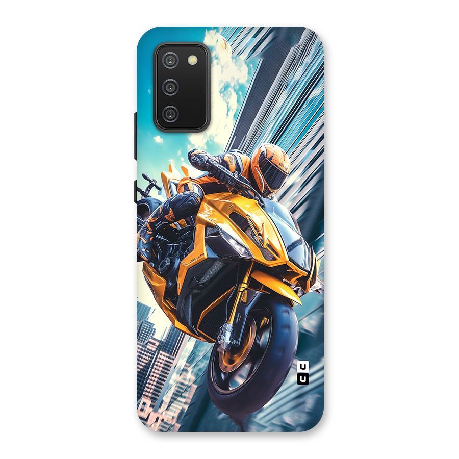 Super Bike Falling Back Case for Galaxy F02s