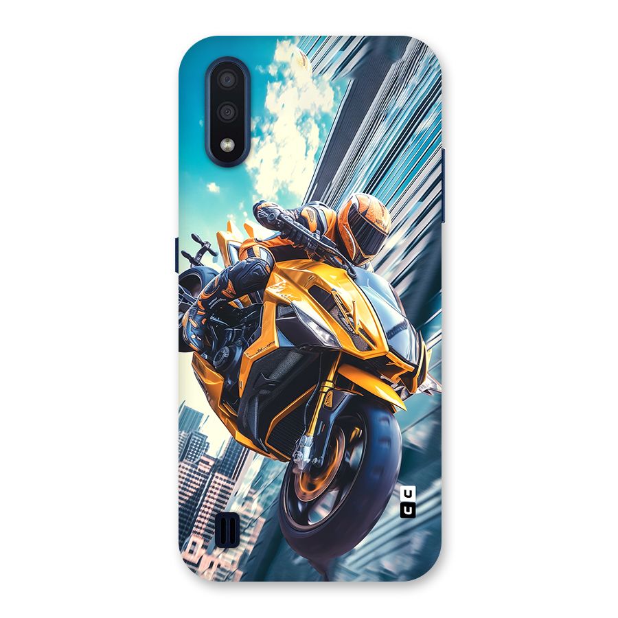 Super Bike Falling Back Case for Galaxy M01