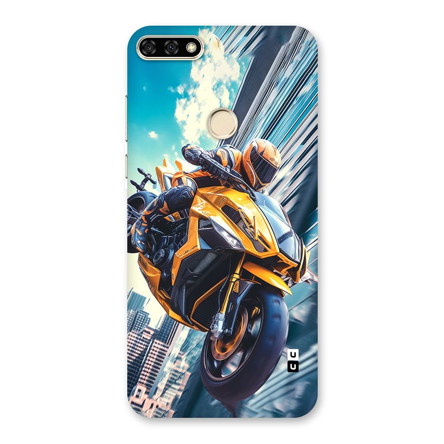 Super Bike Falling Back Case for Honor 7A