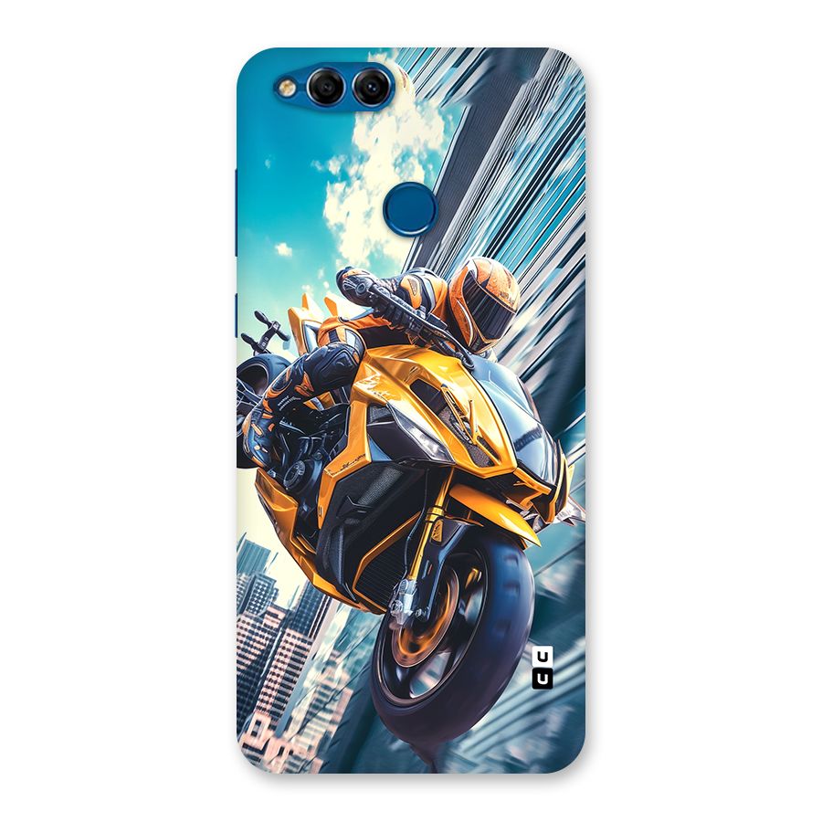 Super Bike Falling Back Case for Honor 7X