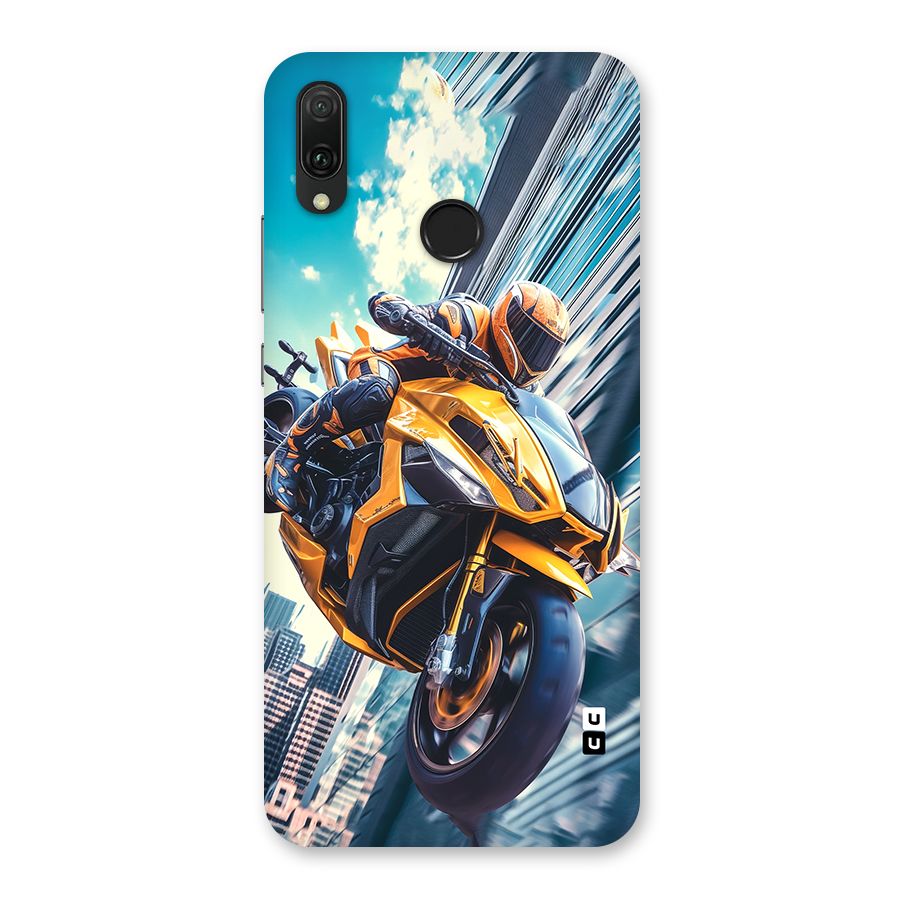 Super Bike Falling Back Case for Huawei Y9 (2019)