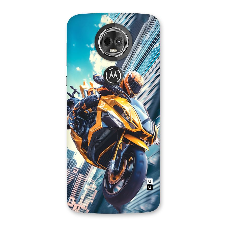 Super Bike Falling Back Case for Moto E5 Plus