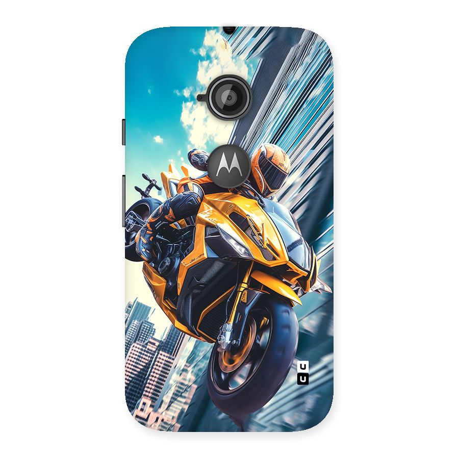 Super Bike Falling Back Case for Moto E 2nd Gen