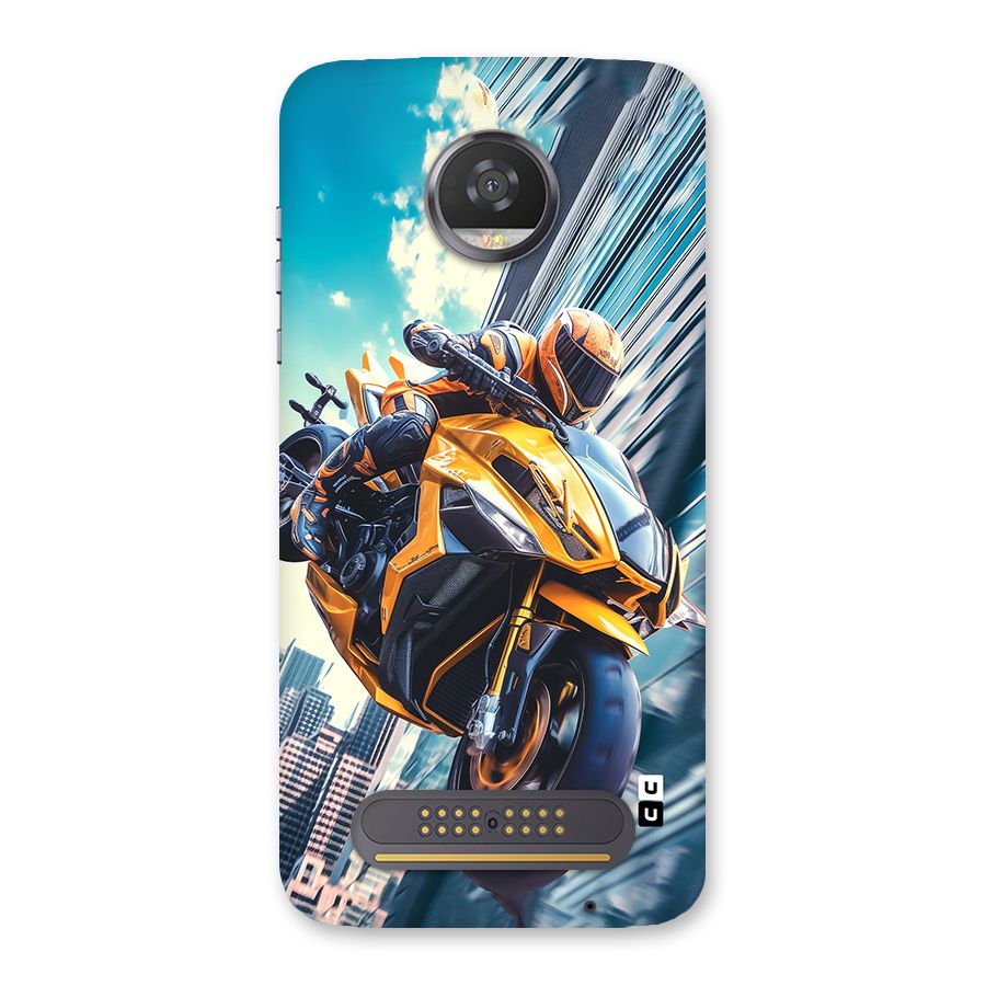 Super Bike Falling Back Case for Moto Z2 Play