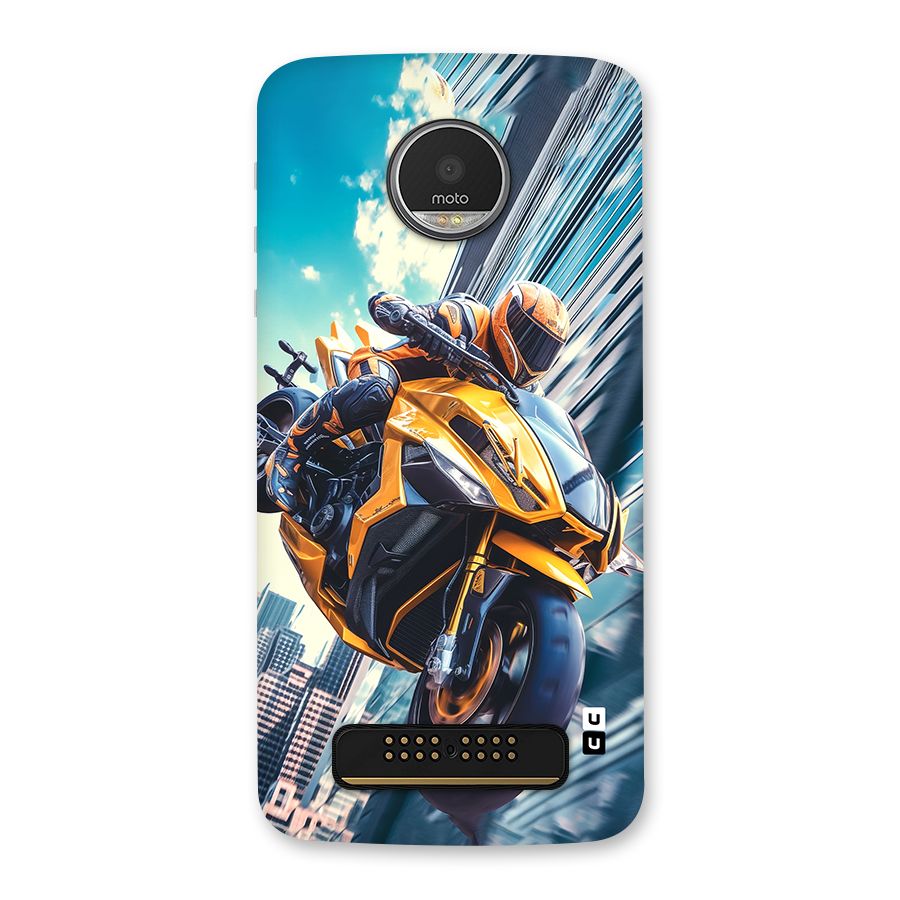 Super Bike Falling Back Case for Moto Z Play