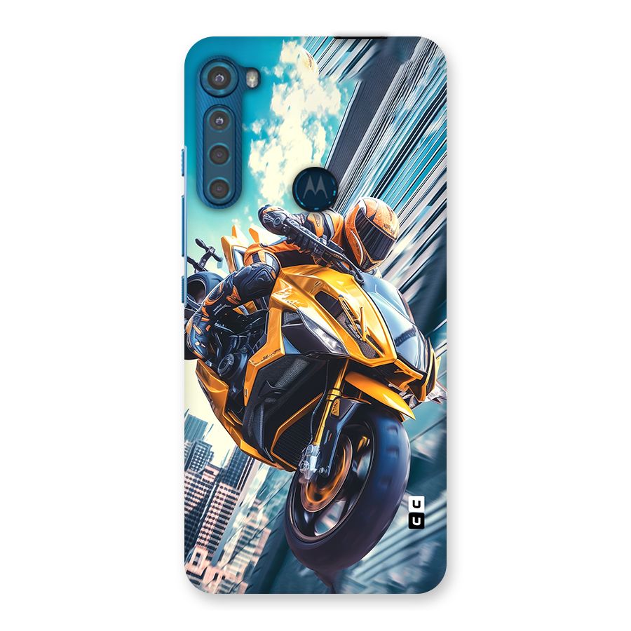 Super Bike Falling Back Case for Motorola One Fusion Plus