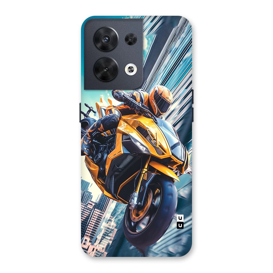 Super Bike Falling Back Case for Oppo Reno8 5G
