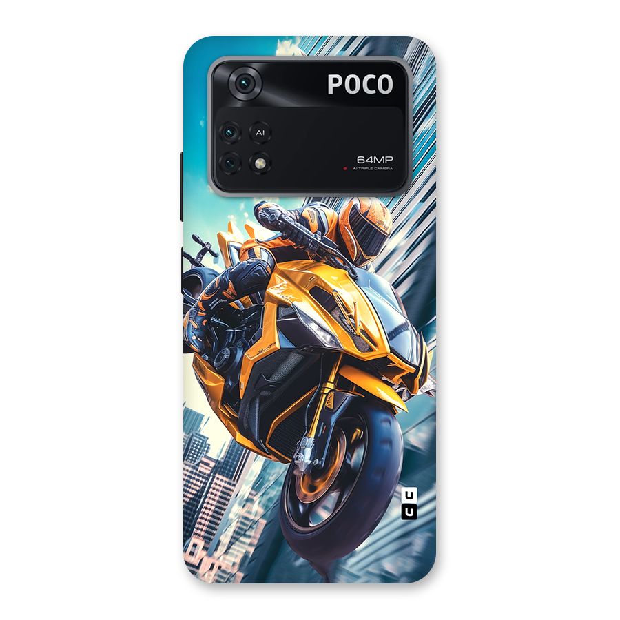 Super Bike Falling Back Case for Poco M4 Pro 4G