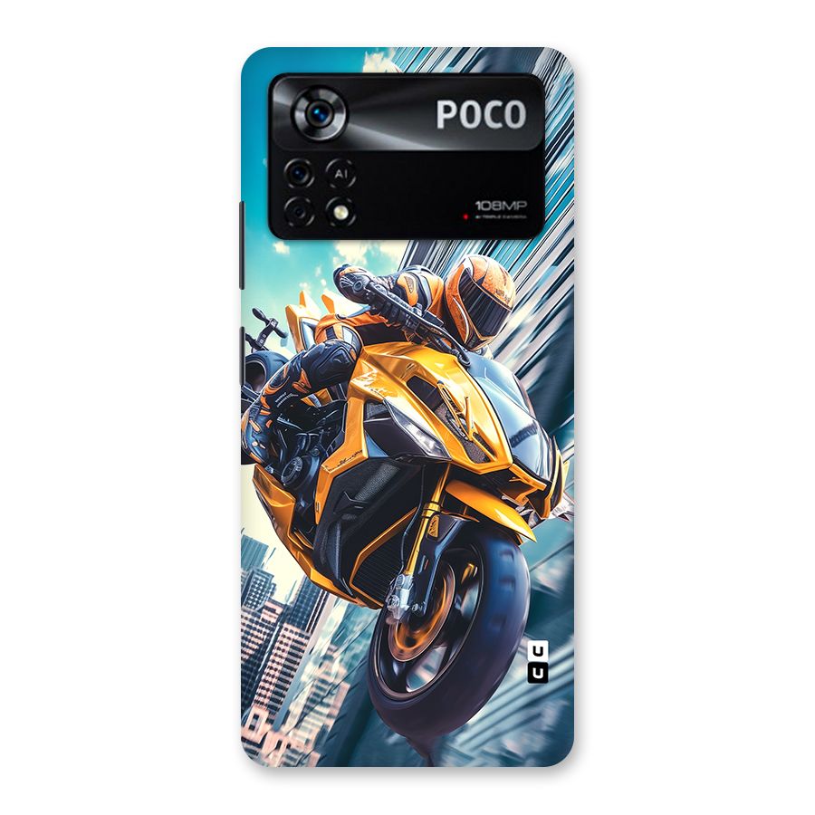 Super Bike Falling Back Case for Poco X4 Pro 5G