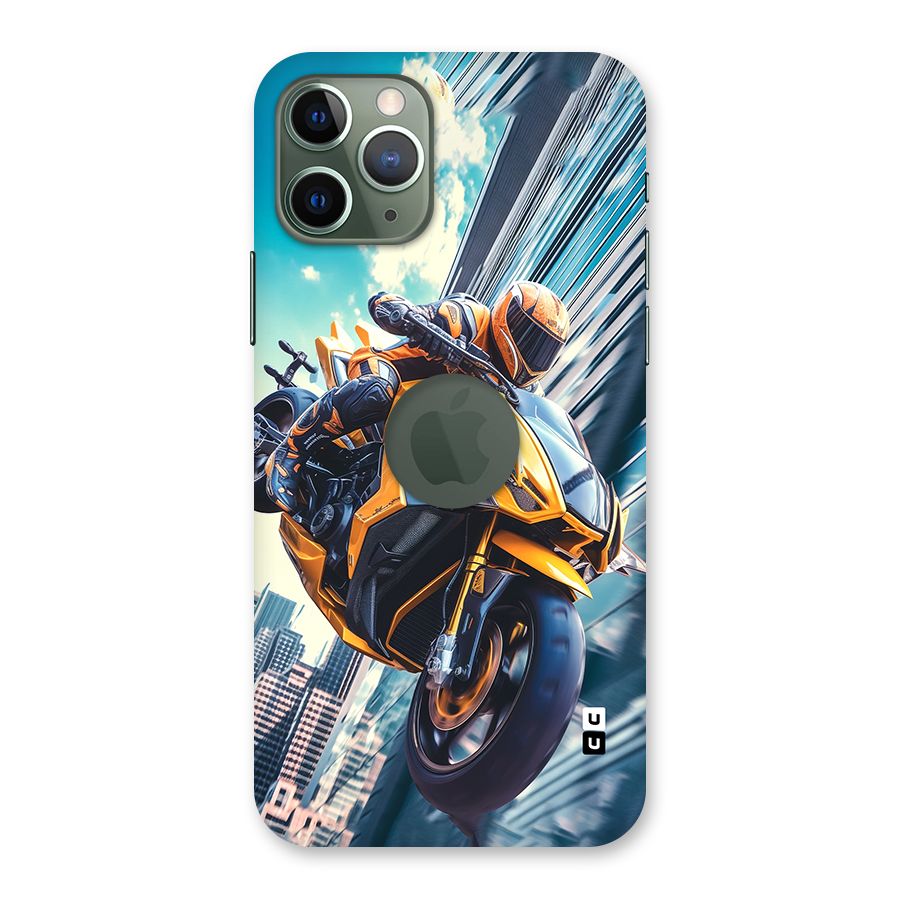 Super Bike Falling Back Case for iPhone 11 Pro Logo Cut