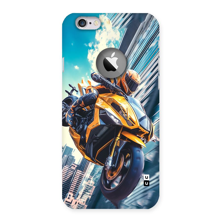 Super Bike Falling Back Case for iPhone 6 Logo Cut