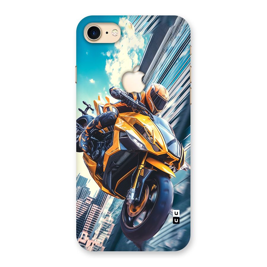 Super Bike Falling Back Case for iPhone 7 Apple Cut