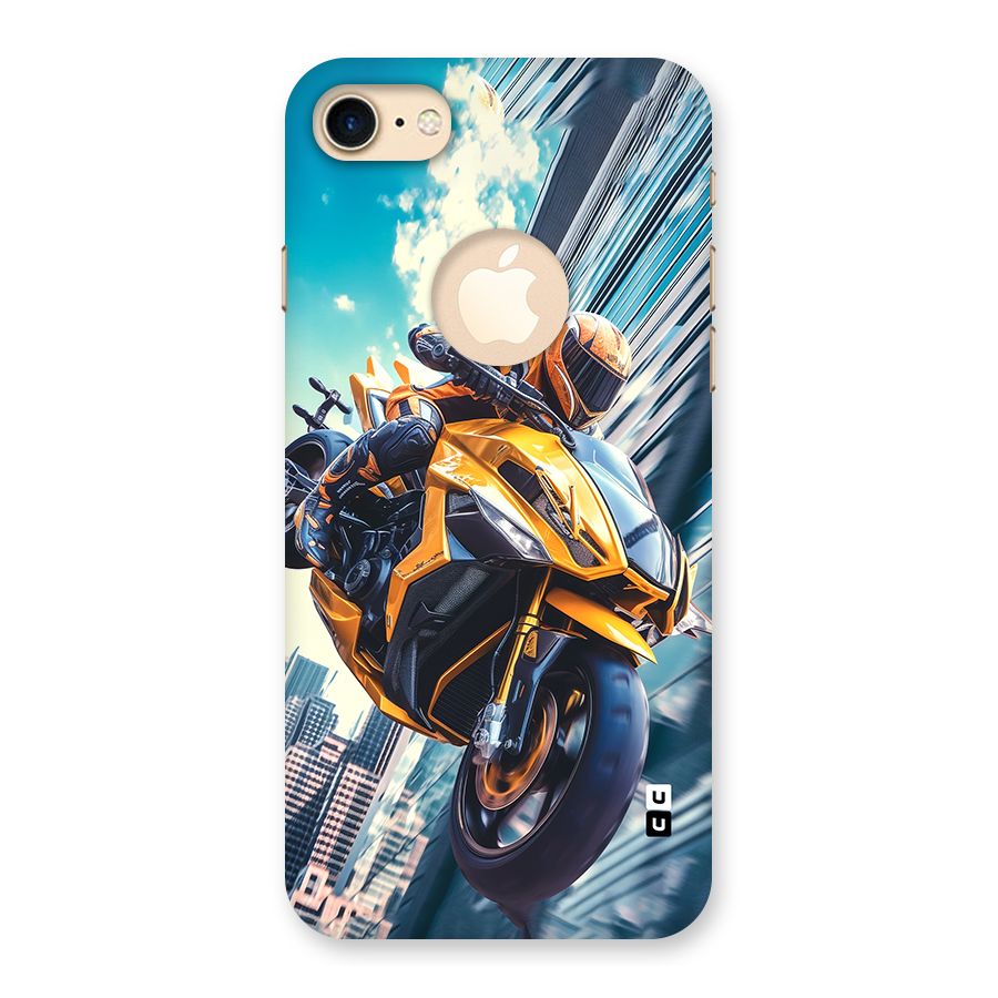 Super Bike Falling Back Case for iPhone 7 Logo Cut
