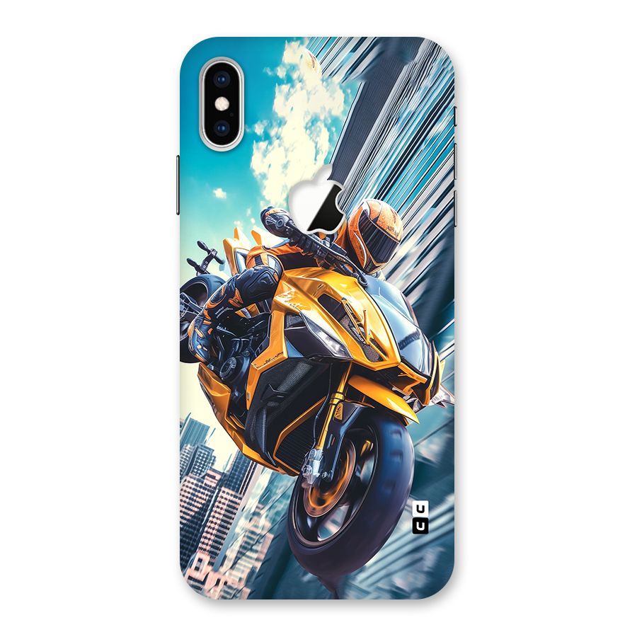 Super Bike Falling Back Case for iPhone XS Max Apple Cut