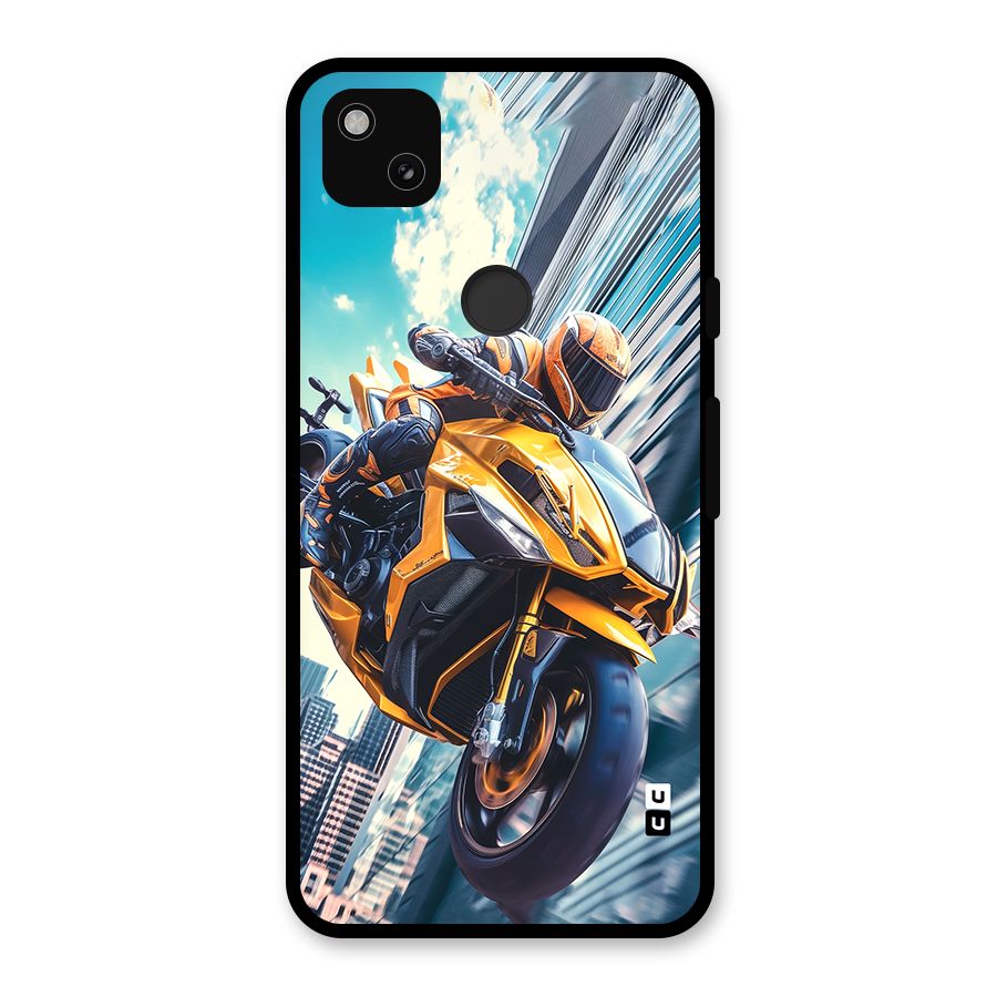 Super Bike Falling Glass Back Case for Google Pixel 4a
